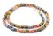 The Bead Chest Painted African Krobo Beads - Full Strand of Ghanaian Tribal Glass Beads for Necklace or Jewelry Making (Rainbow Mix)